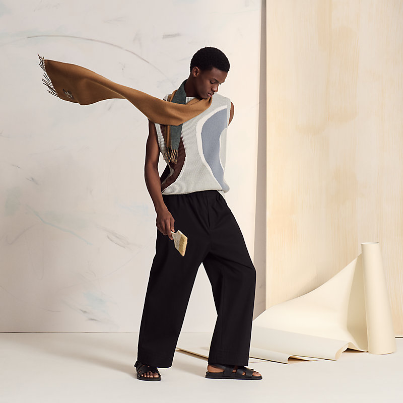 Recto-Verso PM H Puzzle scarf - Brown | Hermès Canada